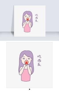 网红吃瓜表情图片可爱卡通,可爱至极！